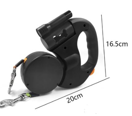 Dual Retractable Tangle-Free Dog Leash